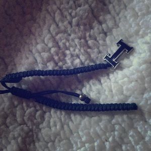 Hermes cloth black bracelet
